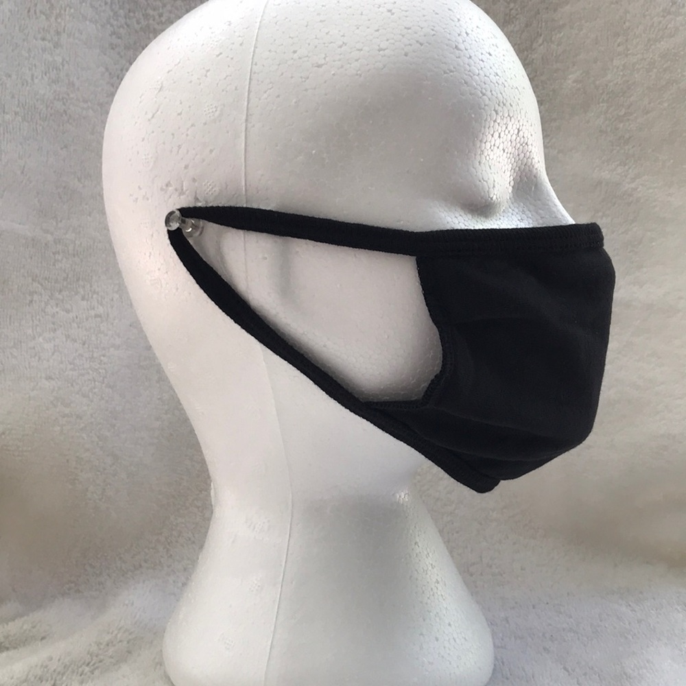 Free w/ Purchase Jersey Knit 3 layer Mask Black